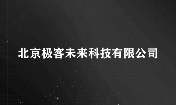 北京极客未来科技有限公司