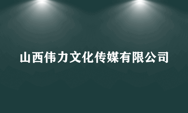 山西伟力文化传媒有限公司