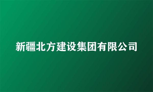 新疆北方建设集团有限公司