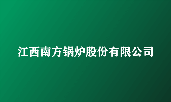 江西南方锅炉股份有限公司