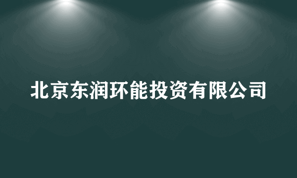 北京东润环能投资有限公司