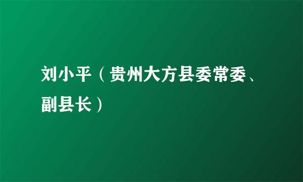 刘小平（贵州大方县委常委、副县长）