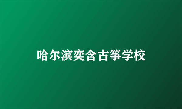 哈尔滨奕含古筝学校