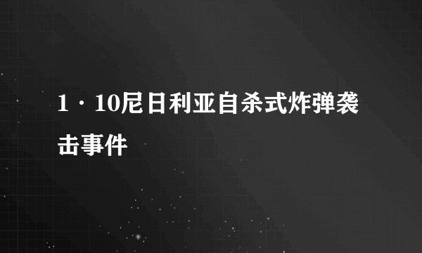 1·10尼日利亚自杀式炸弹袭击事件