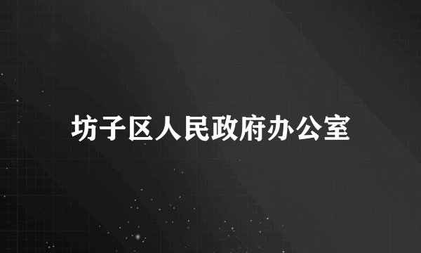 坊子区人民政府办公室