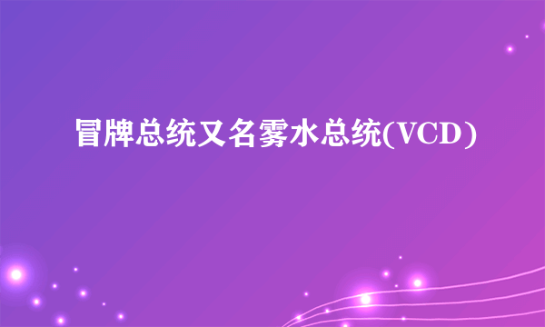 冒牌总统又名雾水总统(VCD)