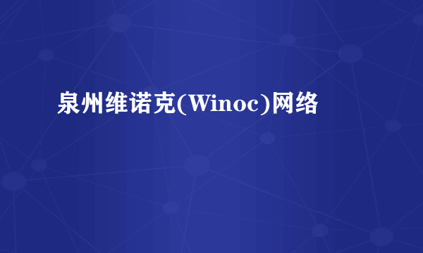 泉州维诺克(Winoc)网络