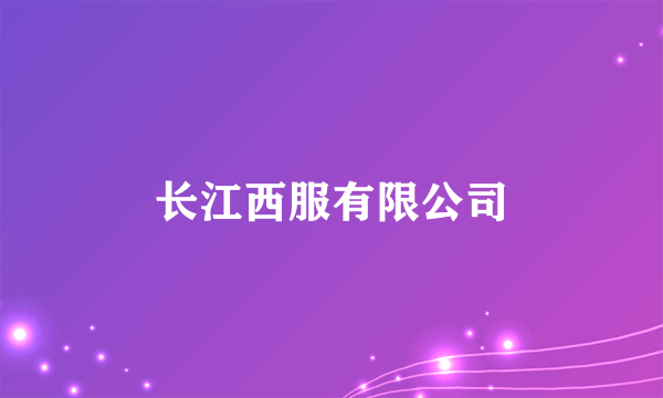 长江西服有限公司