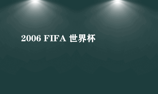 2006 FIFA 世界杯