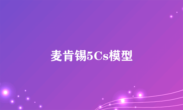 麦肯锡5Cs模型