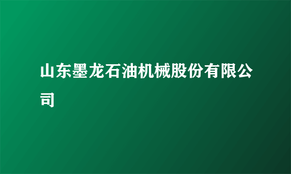 山东墨龙石油机械股份有限公司