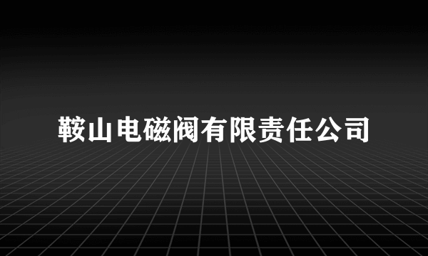 鞍山电磁阀有限责任公司