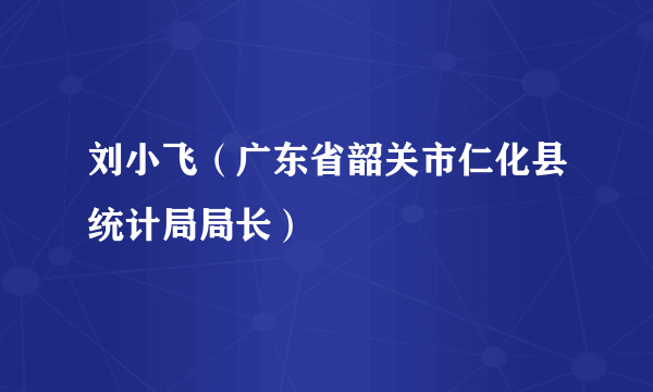 刘小飞（广东省韶关市仁化县统计局局长）