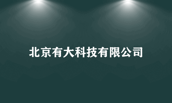 北京有大科技有限公司