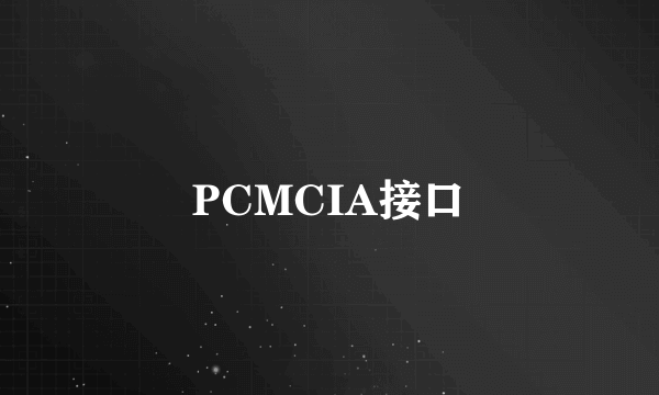 PCMCIA接口