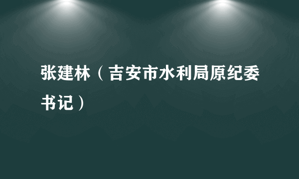 张建林（吉安市水利局原纪委书记）