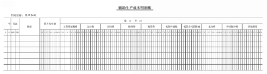 辅助生产成本明细账