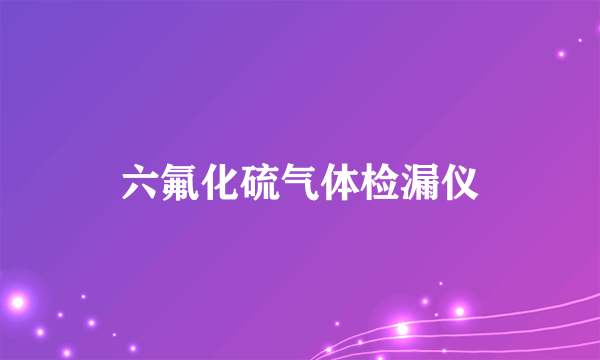 六氟化硫气体检漏仪