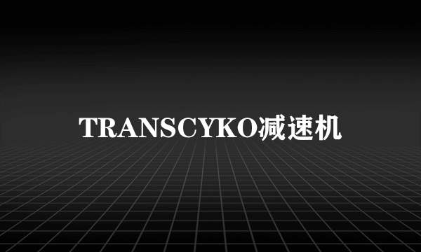 TRANSCYKO减速机