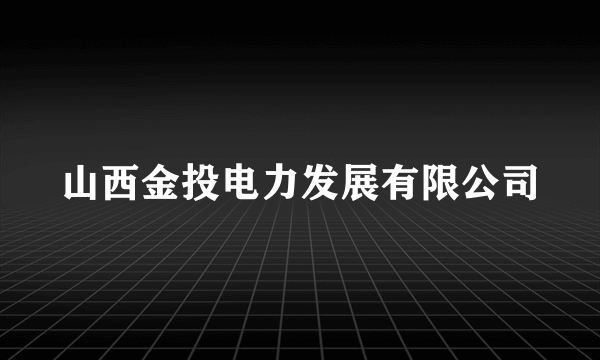 山西金投电力发展有限公司