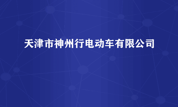 天津市神州行电动车有限公司