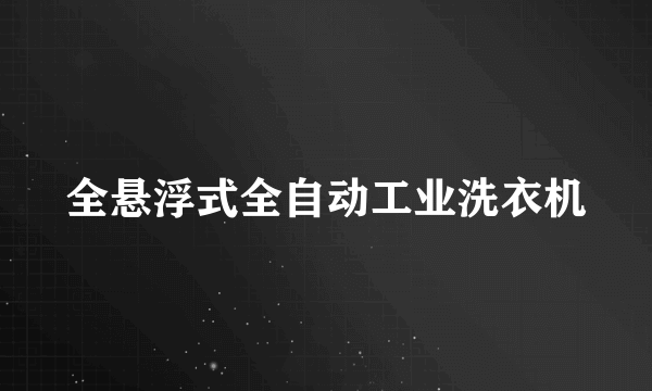 全悬浮式全自动工业洗衣机