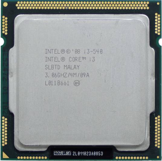 Intel core i3-540