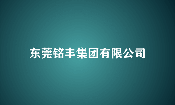 东莞铭丰集团有限公司