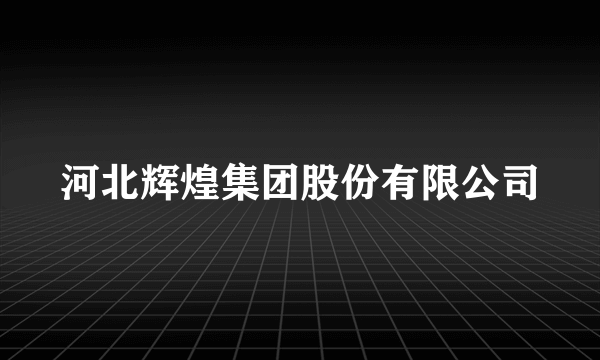 河北辉煌集团股份有限公司