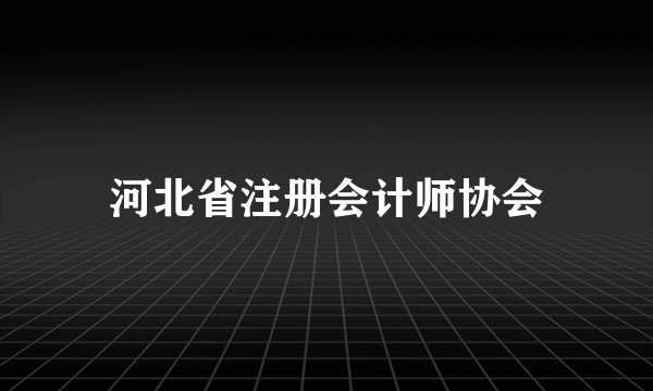 河北省注册会计师协会