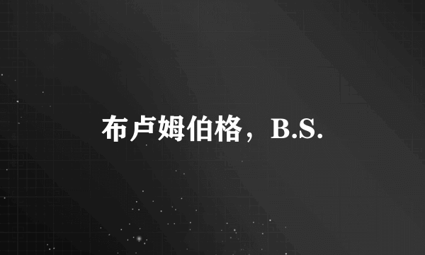 布卢姆伯格，B.S.