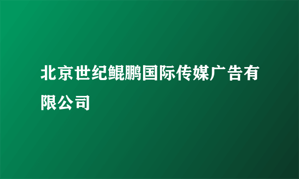 北京世纪鲲鹏国际传媒广告有限公司