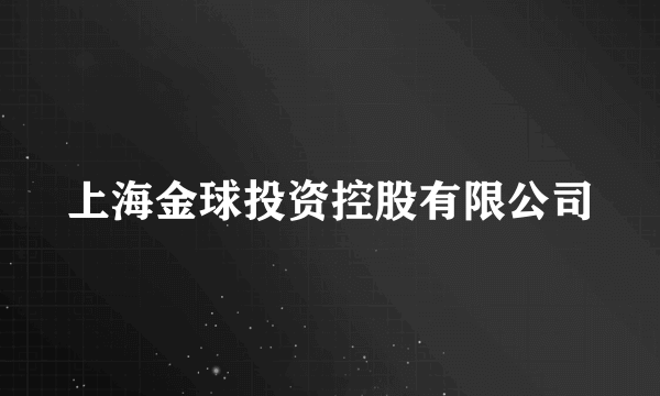 上海金球投资控股有限公司