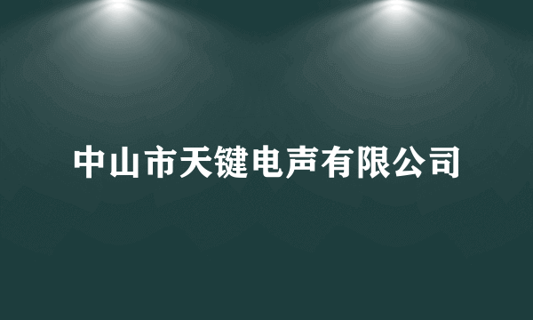 中山市天键电声有限公司