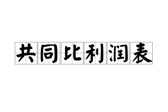 共同比利润表