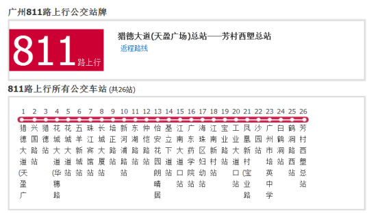 广州公交811路