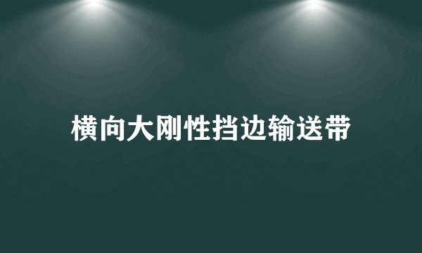 横向大刚性挡边输送带