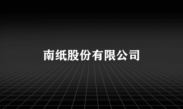 南纸股份有限公司