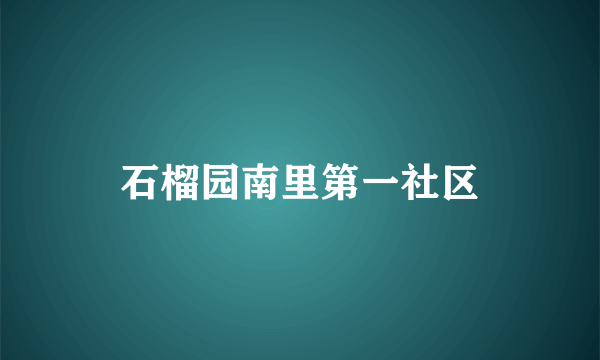 石榴园南里第一社区