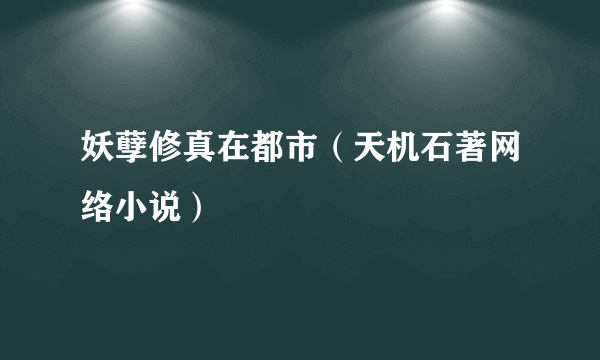 妖孽修真在都市（天机石著网络小说）