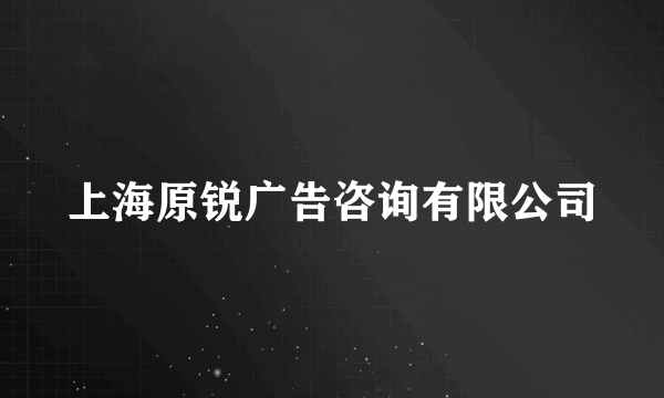 上海原锐广告咨询有限公司