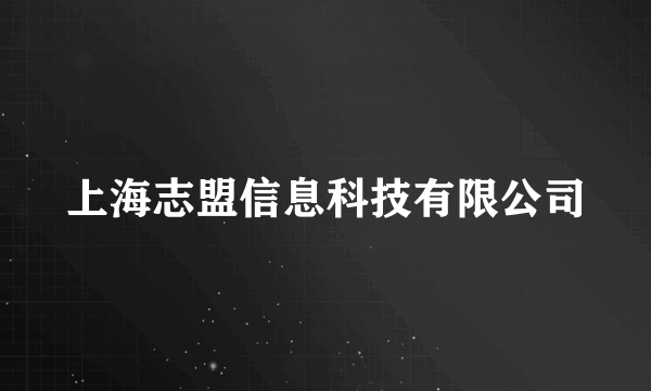 上海志盟信息科技有限公司