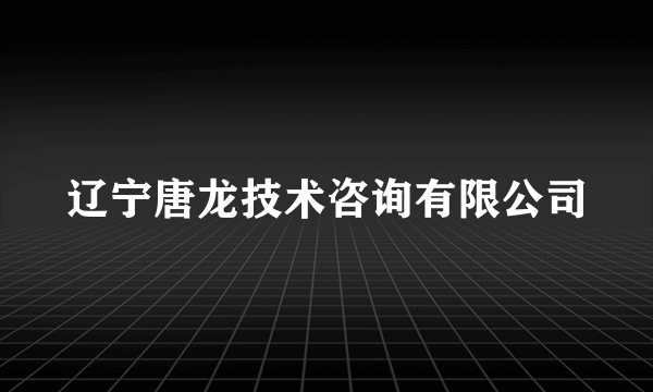 辽宁唐龙技术咨询有限公司