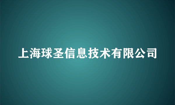 上海球圣信息技术有限公司