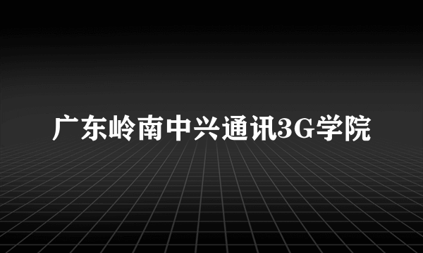 广东岭南中兴通讯3G学院