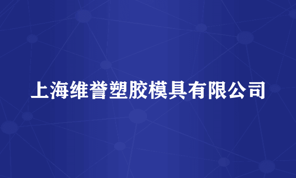 上海维誉塑胶模具有限公司