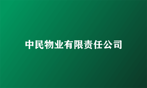 中民物业有限责任公司