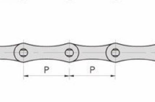 节距（链条滚子之间的中心距离）