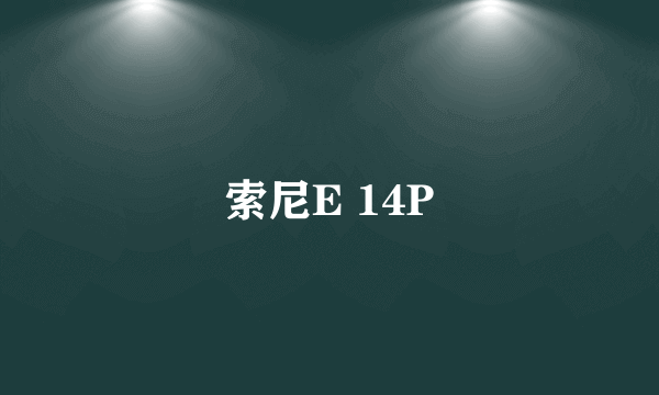 索尼E 14P