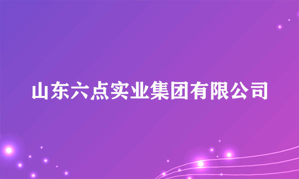 山东六点实业集团有限公司